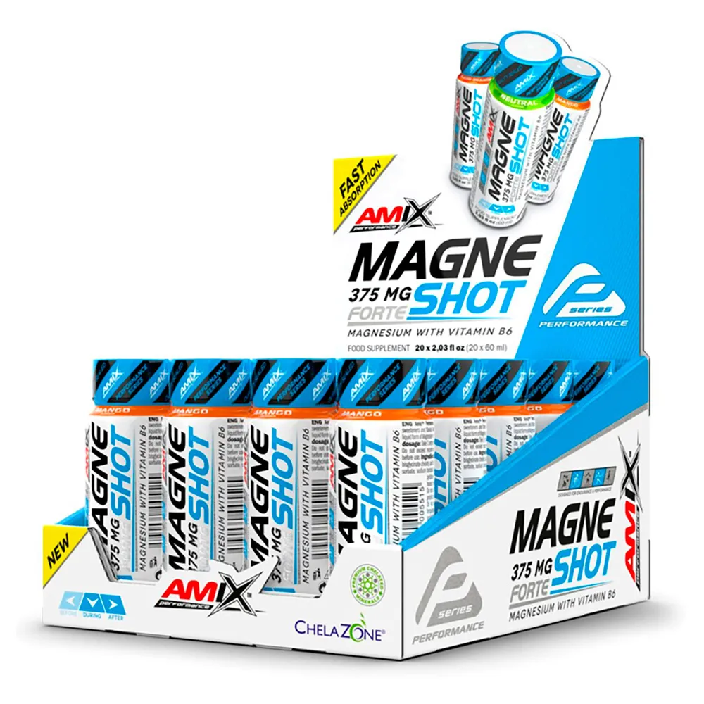 Amix Magneshot Forte 375 mg Energy Drink Monodose Box mango 60ml 20 units