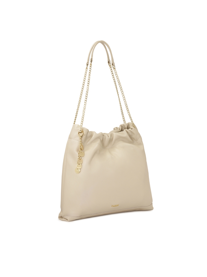 Cream bag with chains
