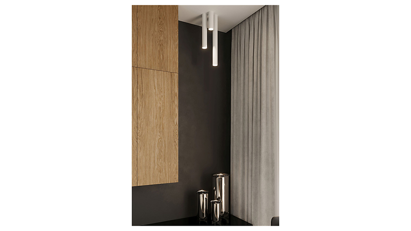 Lampa natynkowa Lagos 60 cm stalowa biała