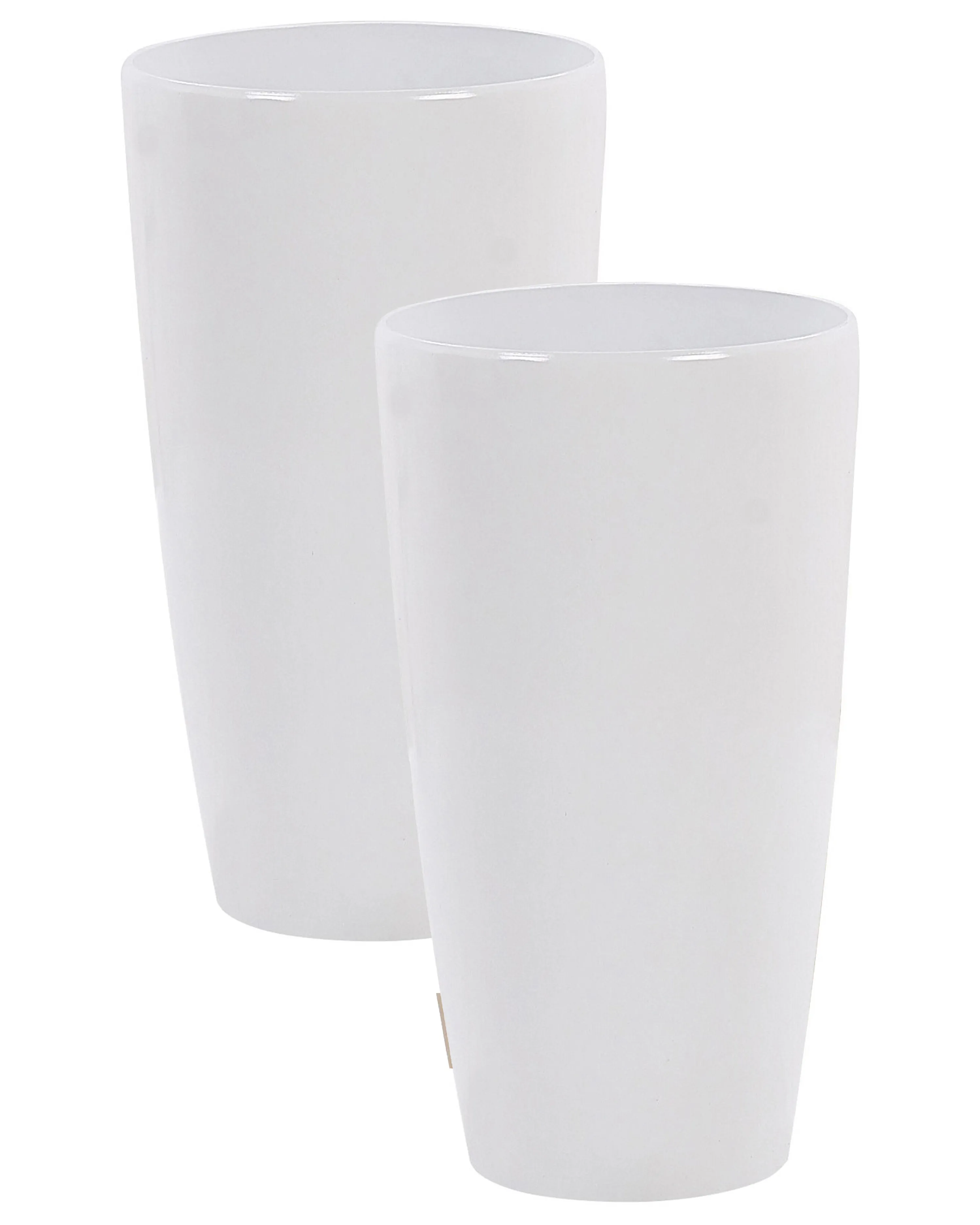 Set of 2 Plant Pots TSERIA 32 cm White