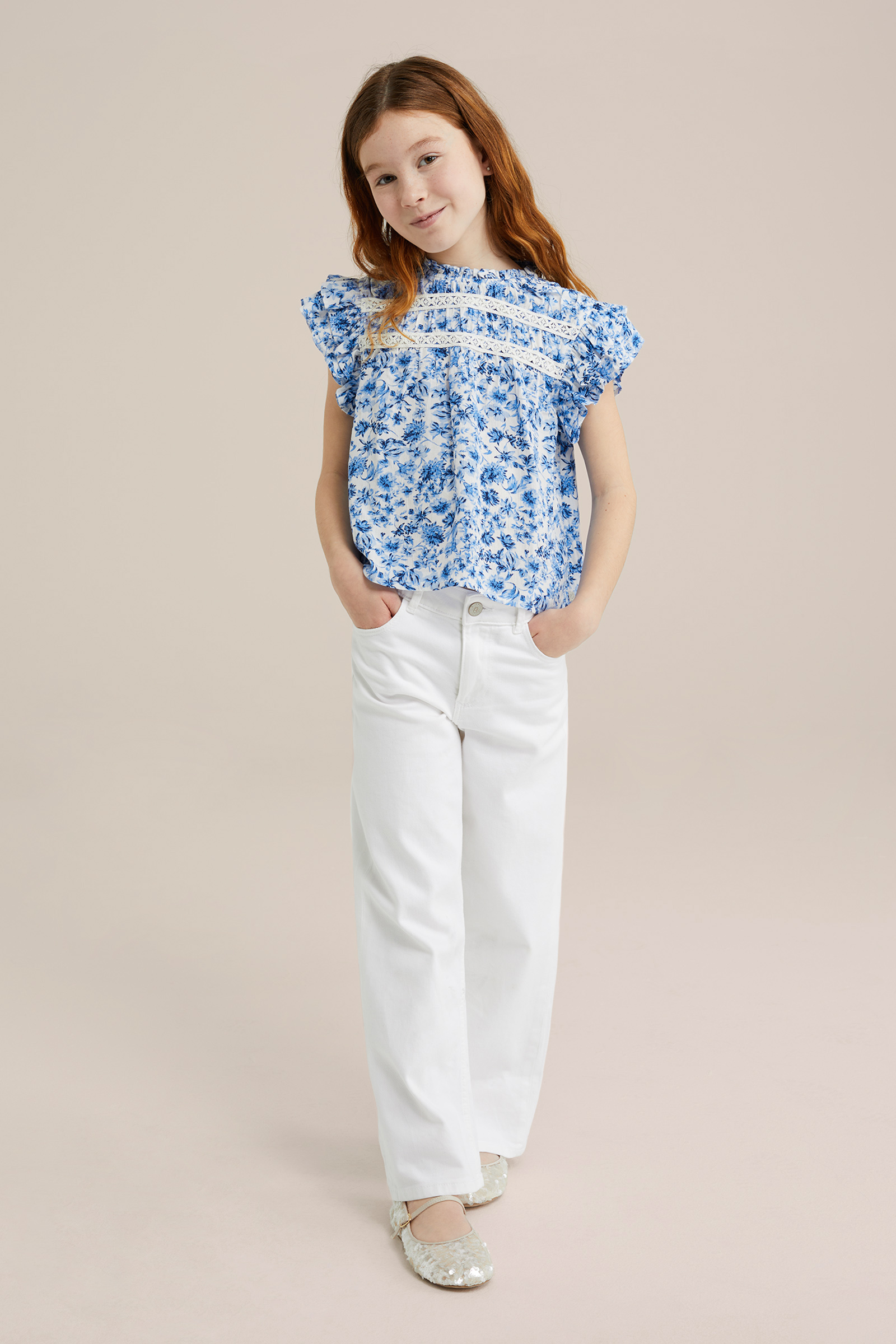 Meisjes blouse met print