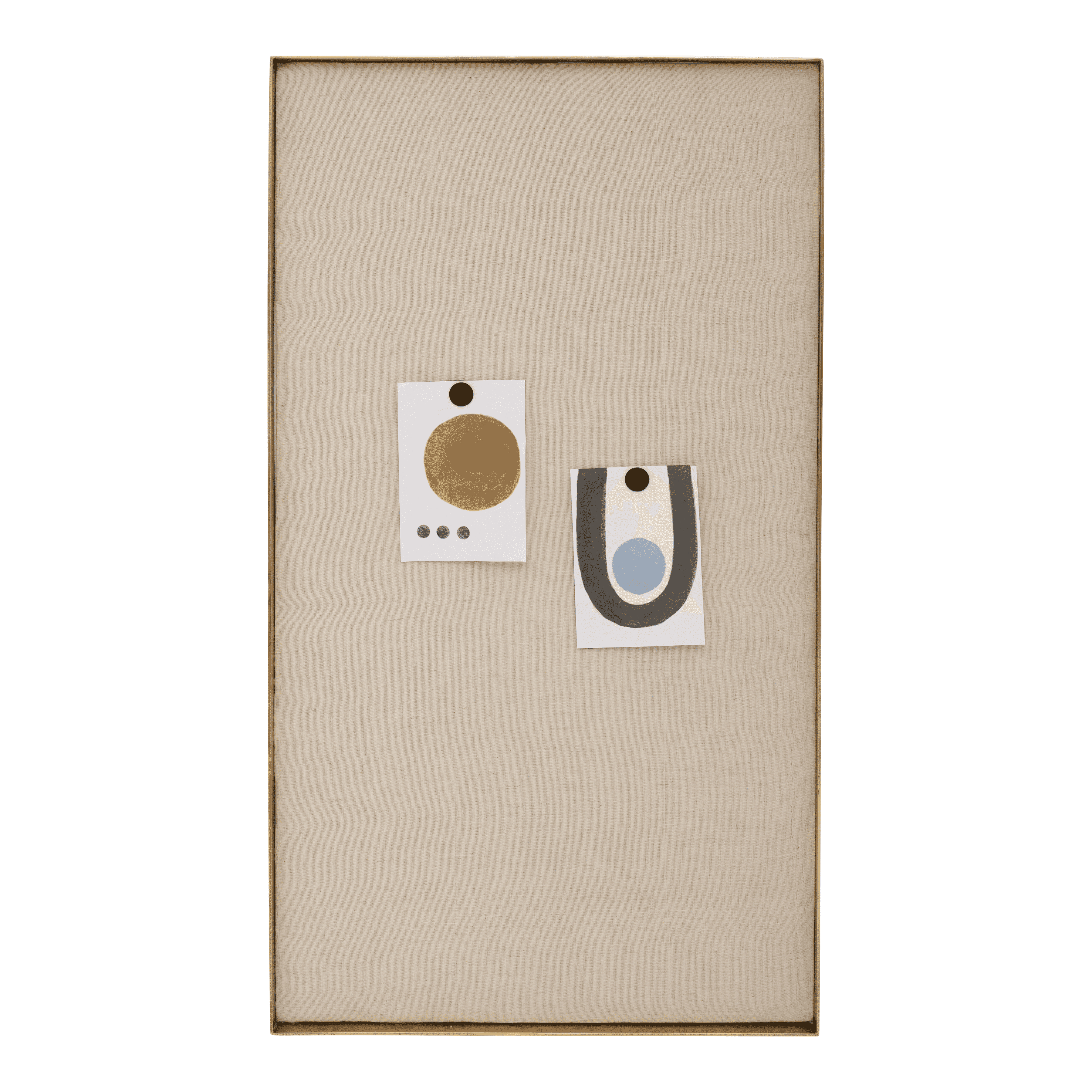 Urban Nature Culture Wall Pin Board Natural   gold - 45x3.5x80cm