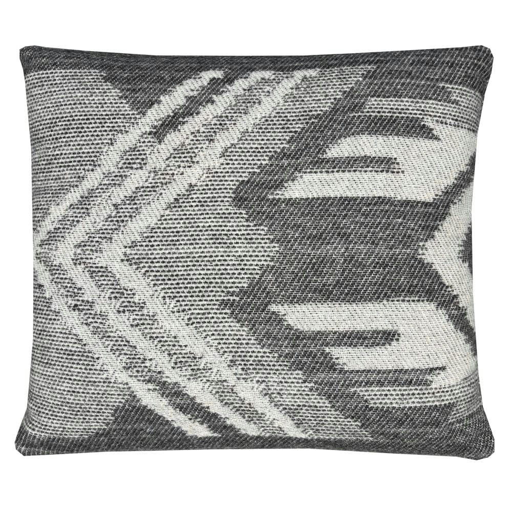 MOCHICA - Coussin en laine ornement noir 45x45