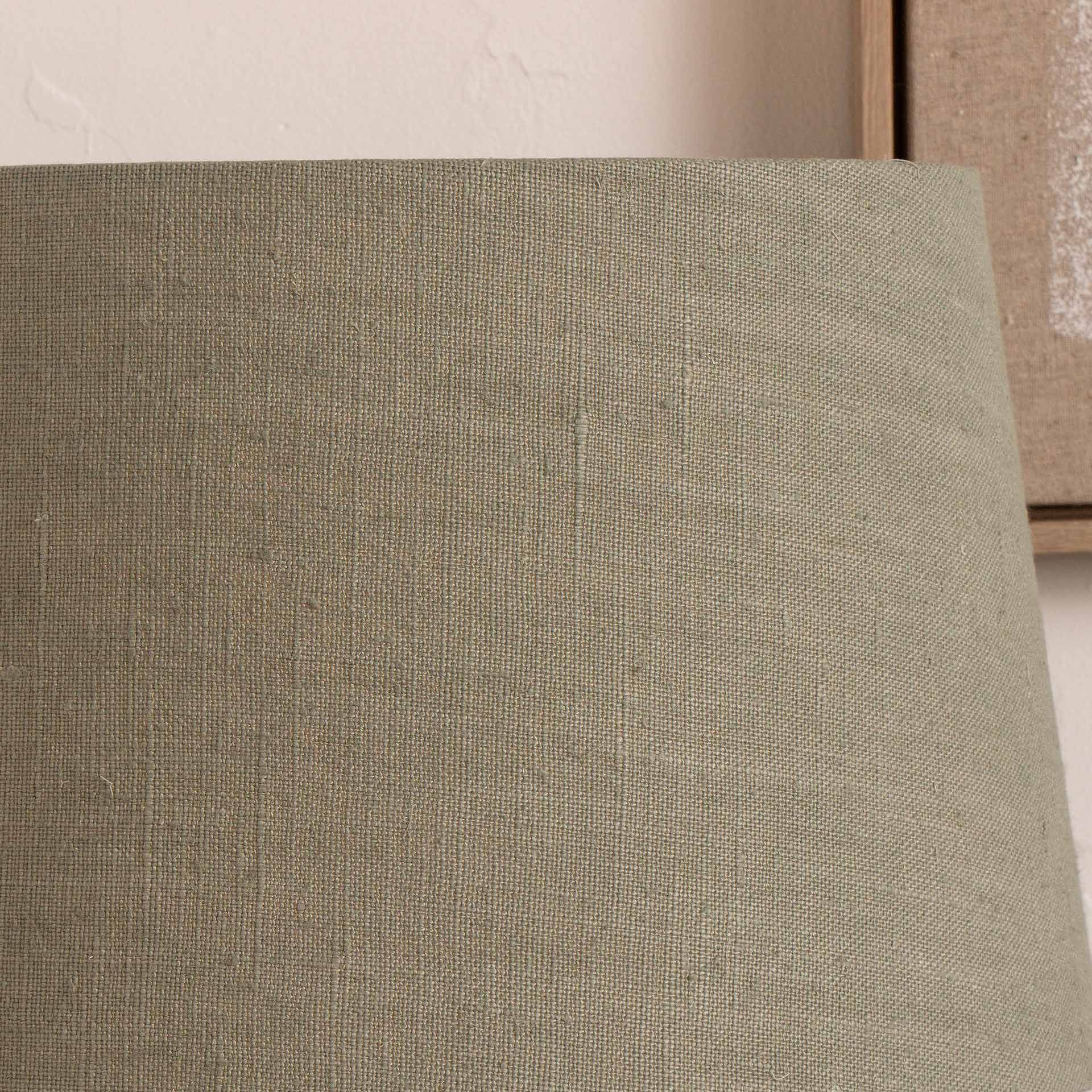 Ruma Sage Green Linen Tapered Shade For Table Lamp