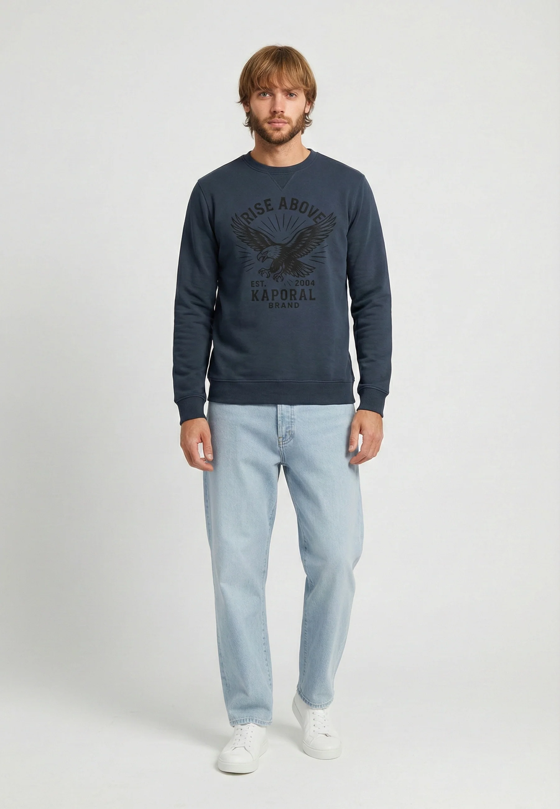 Sweat col rond bleu marine KIEL
