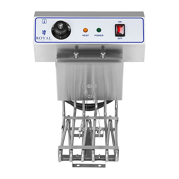Friteuse haute acier inox 2 bac argente Helloshop26
