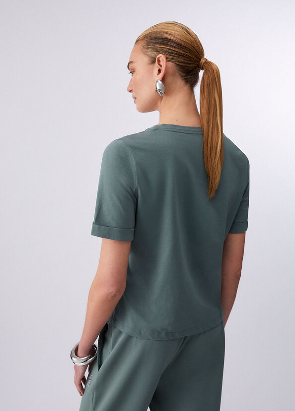 T-shirt con strass