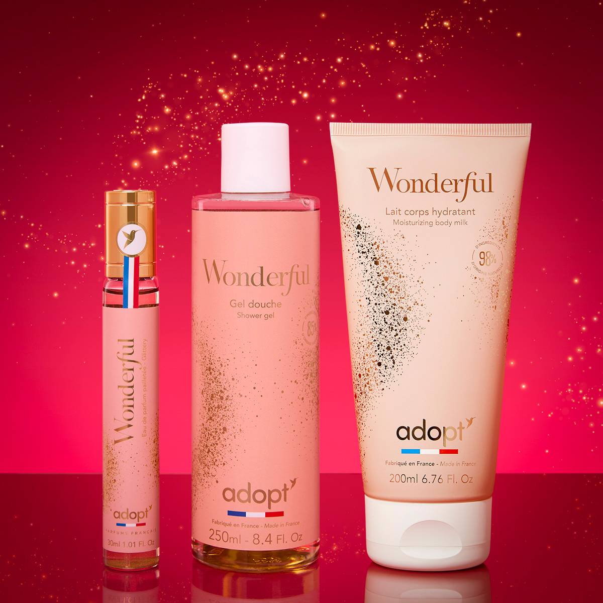 WonderfulCoffret chalet 30ml   gel douche 250ml   lait corps 200ml