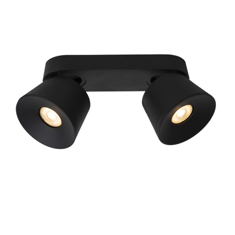 Spot Trigono noir GU10 2 x 50 W LUCIDE