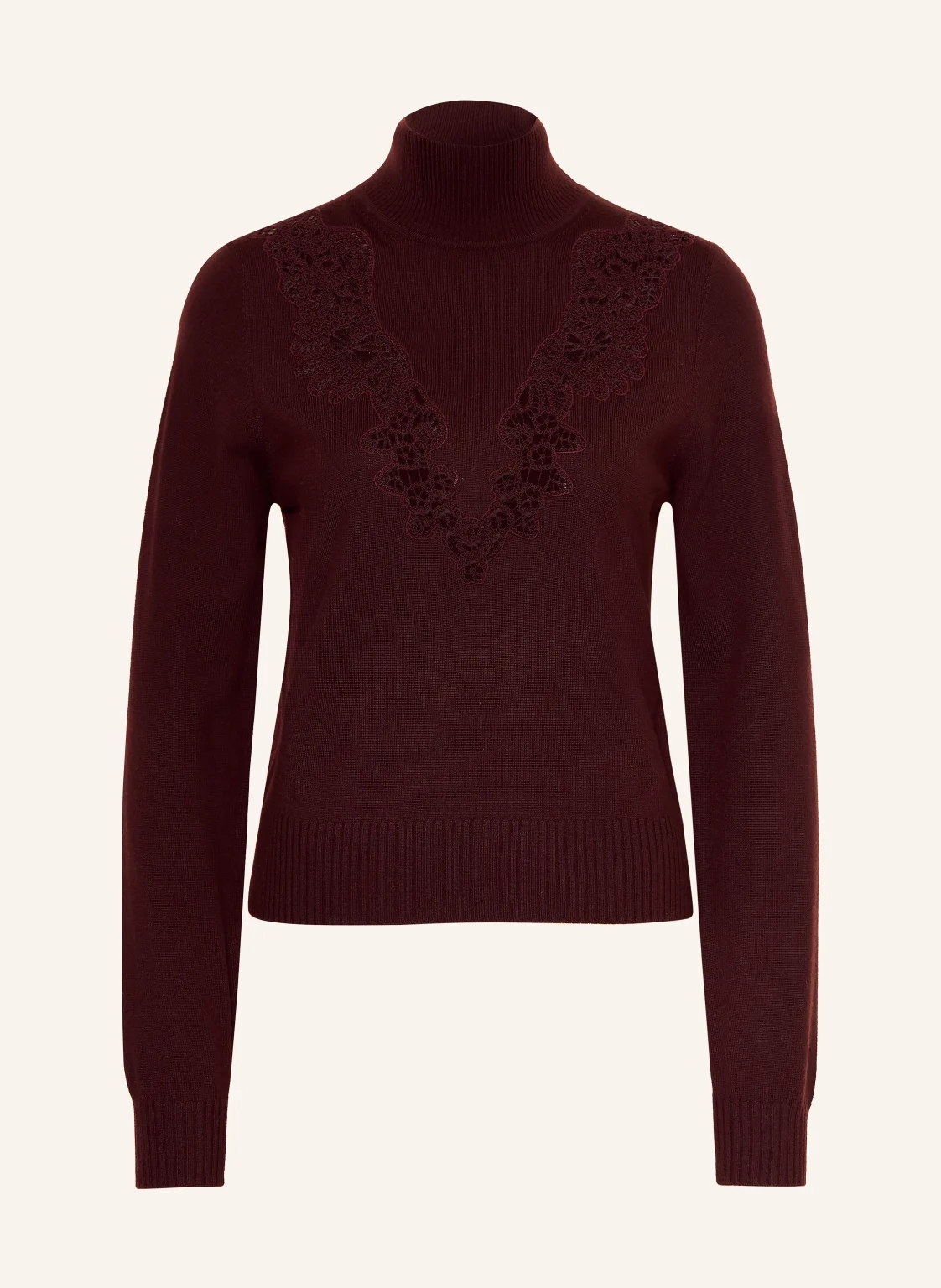 ZIMMERMANN Pullover VALIANT aus Merinowolle mit Spitze