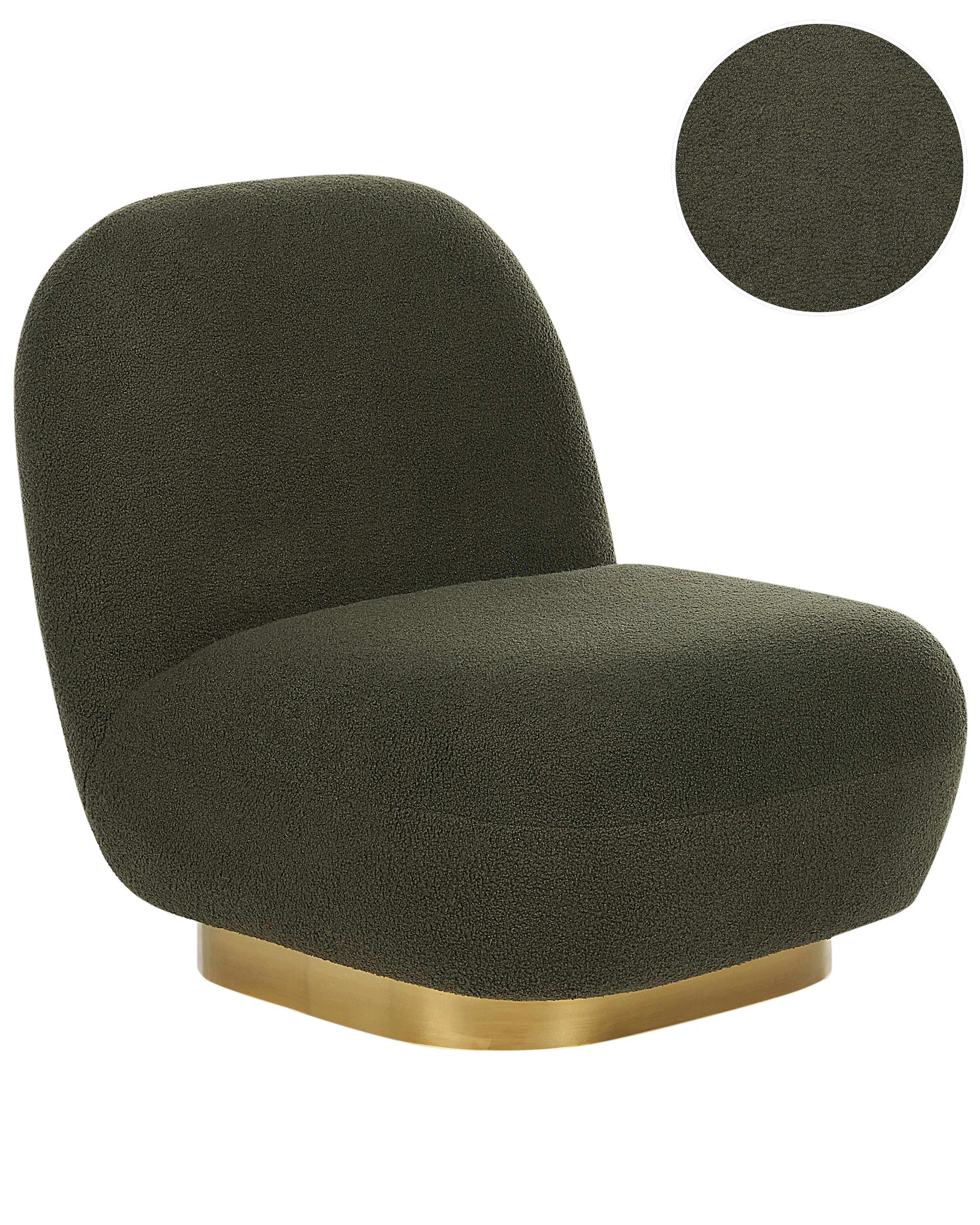 Armchair LOVIISA Boucle Dark Green
