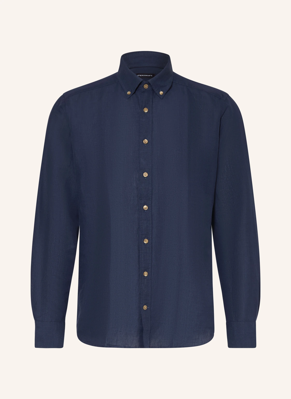 STROKESMAN'S Hemd Regular Fit mit Leinen