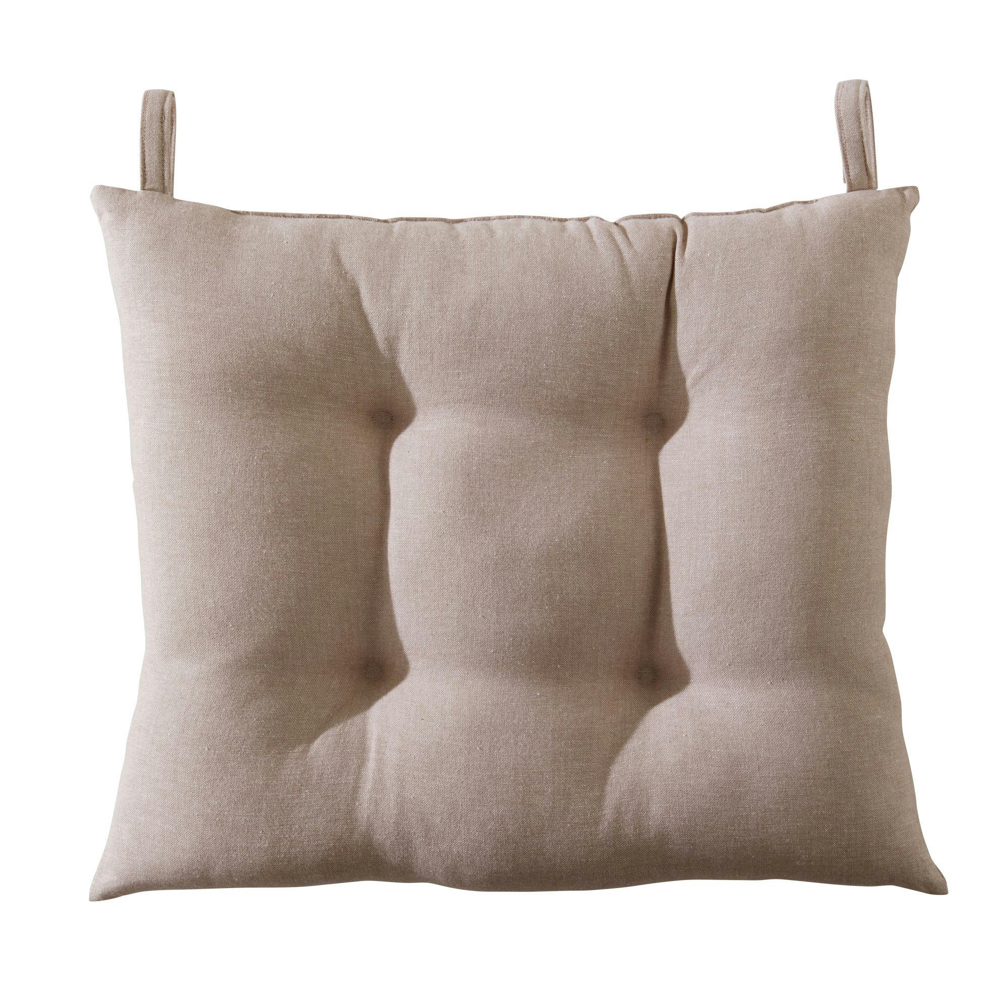 CABOURG - Galette 40x40 beige grège en coton