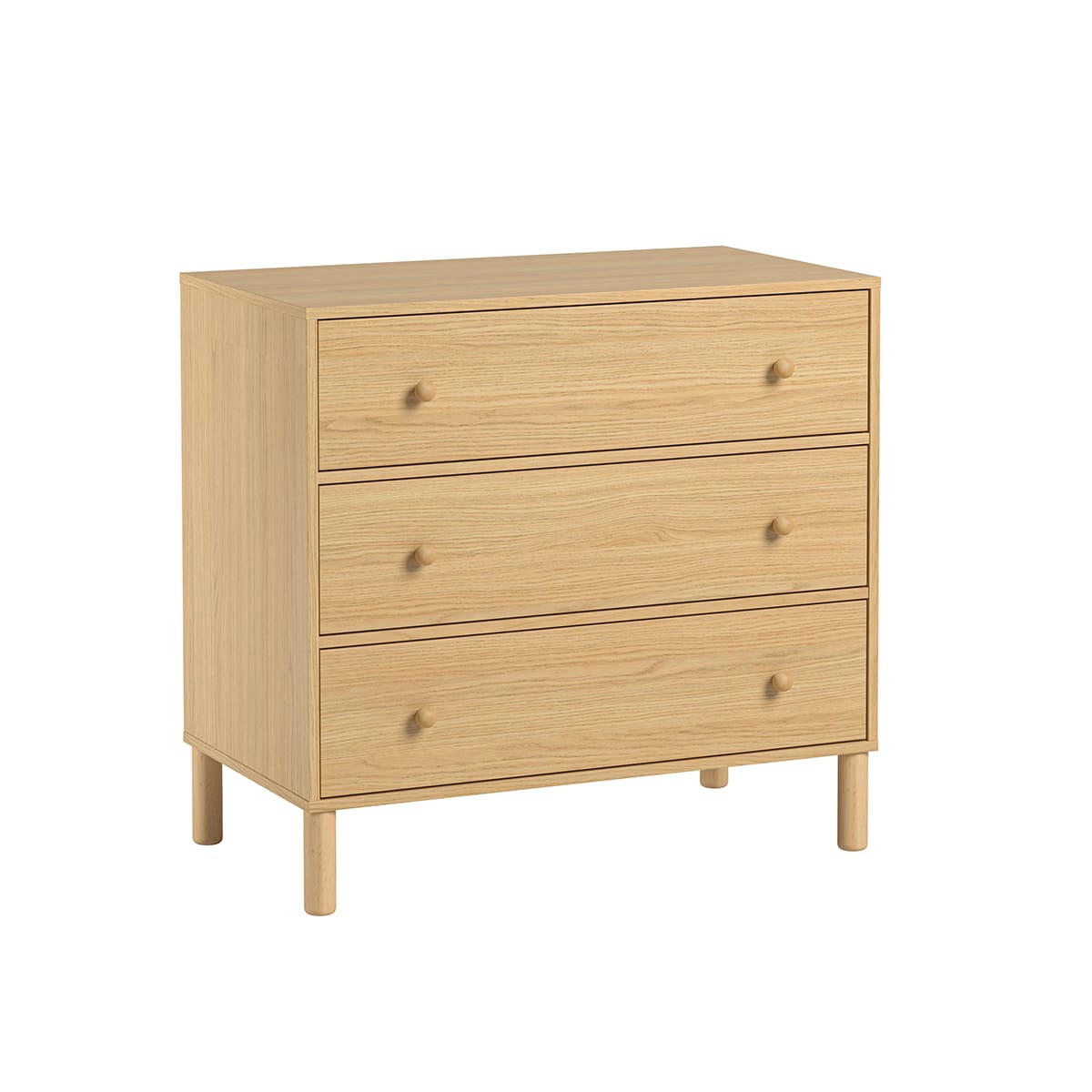 TELA - Commode 3 tiroirs naturel