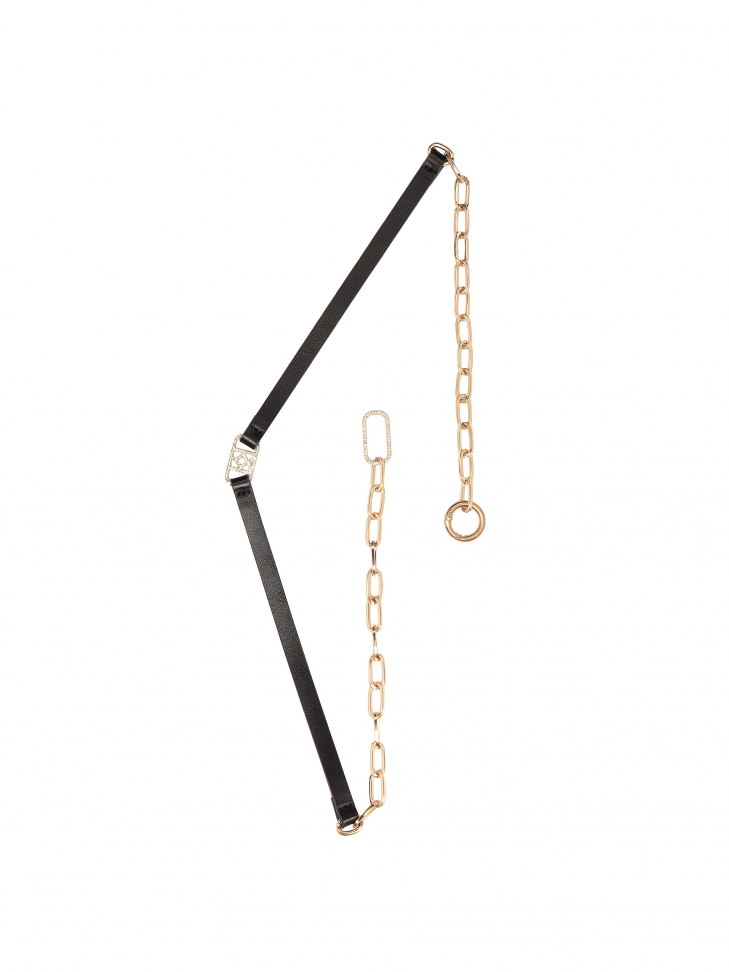 KAZAR monogrammed jewelry dress belt with buckle