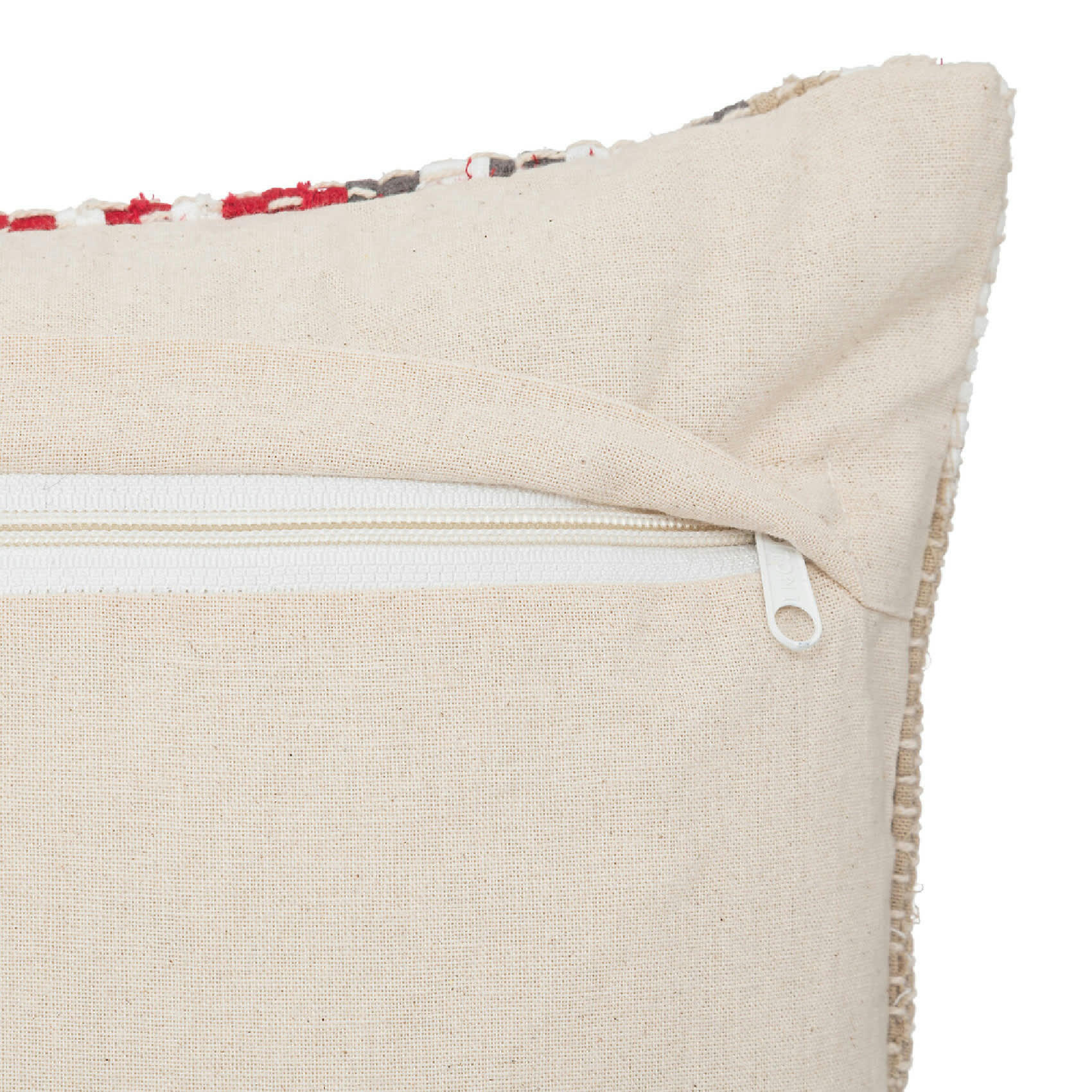 - Coussin au design reliefé coton naturel 40x40 cm