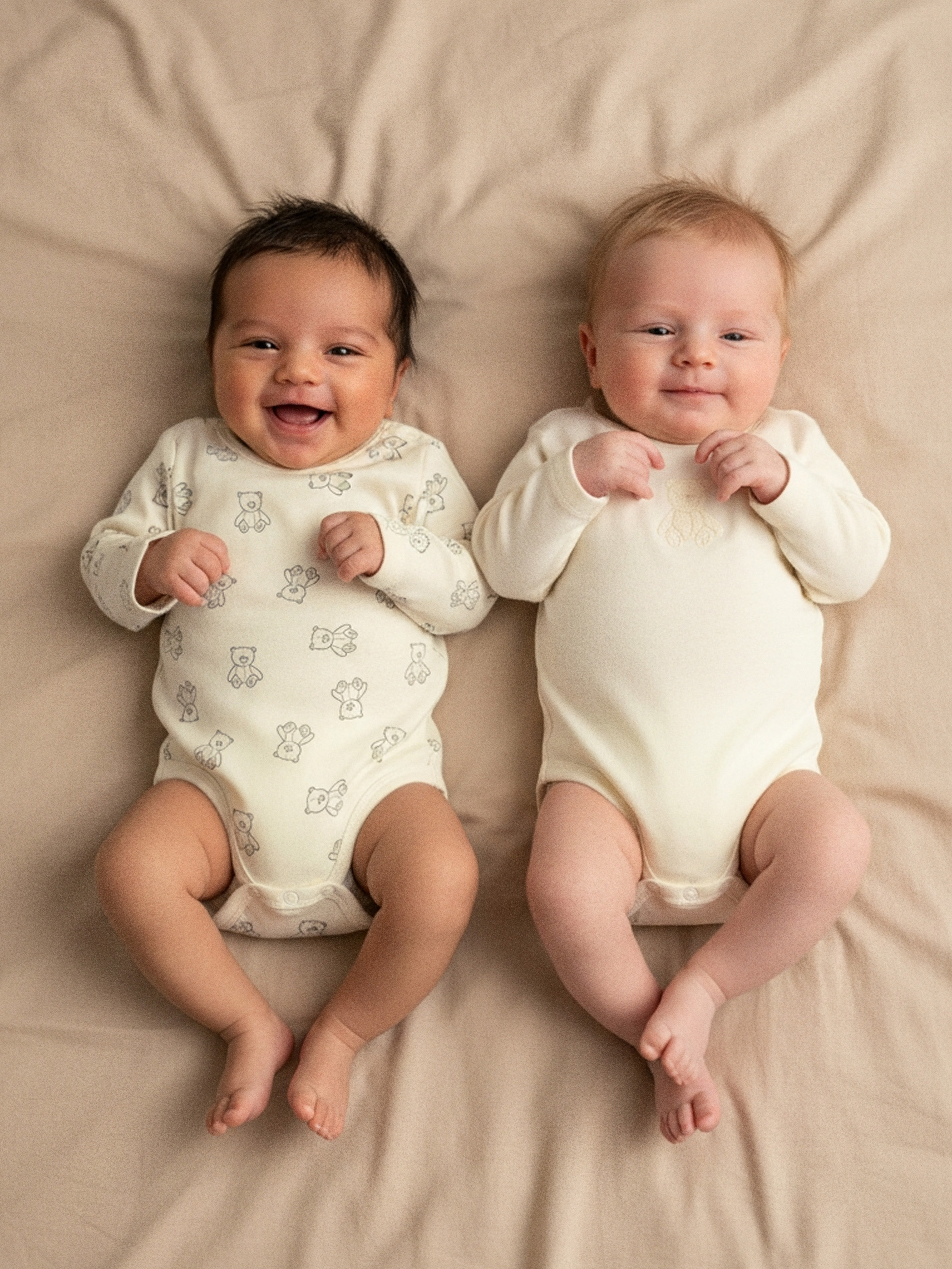 Bawełniane body z długim rękawem 2 pack