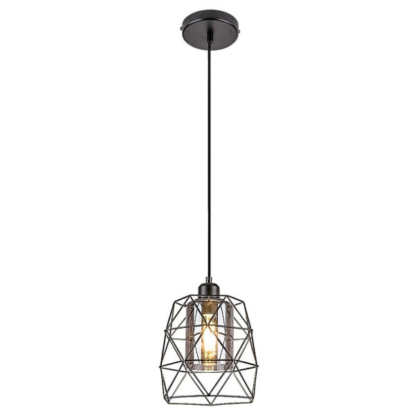 Lampa wisząca czarny matowa-kolor dymny Emrys 1xE27x40W Rabalux
