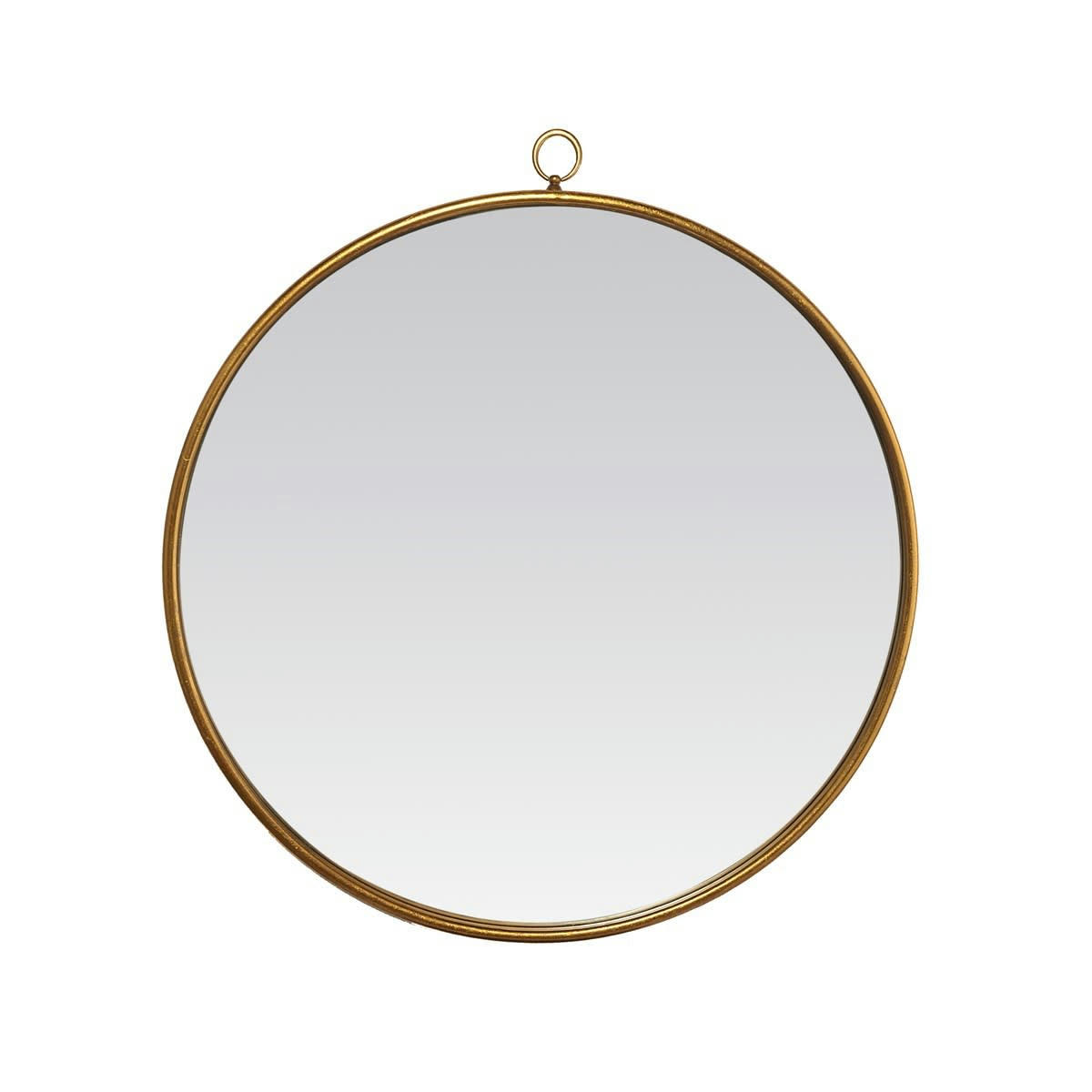 - Miroir rond métal doré avec accroche 80x80cm