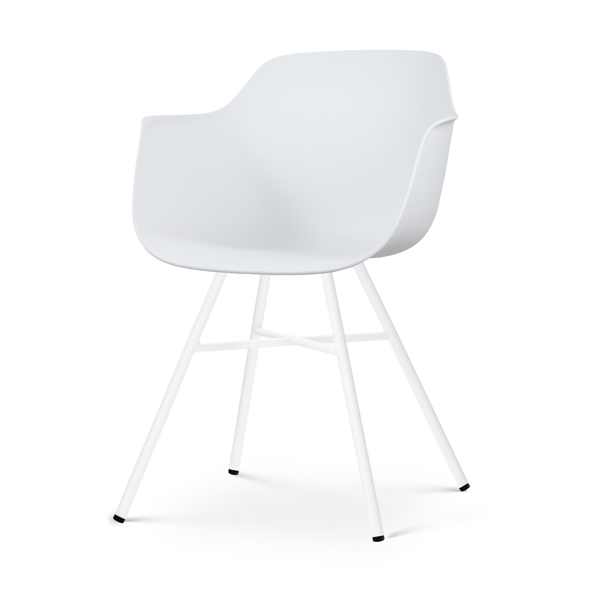 Nolon Noa-Puk Kunststof Tuinstoel Wit - Wit Onderstel