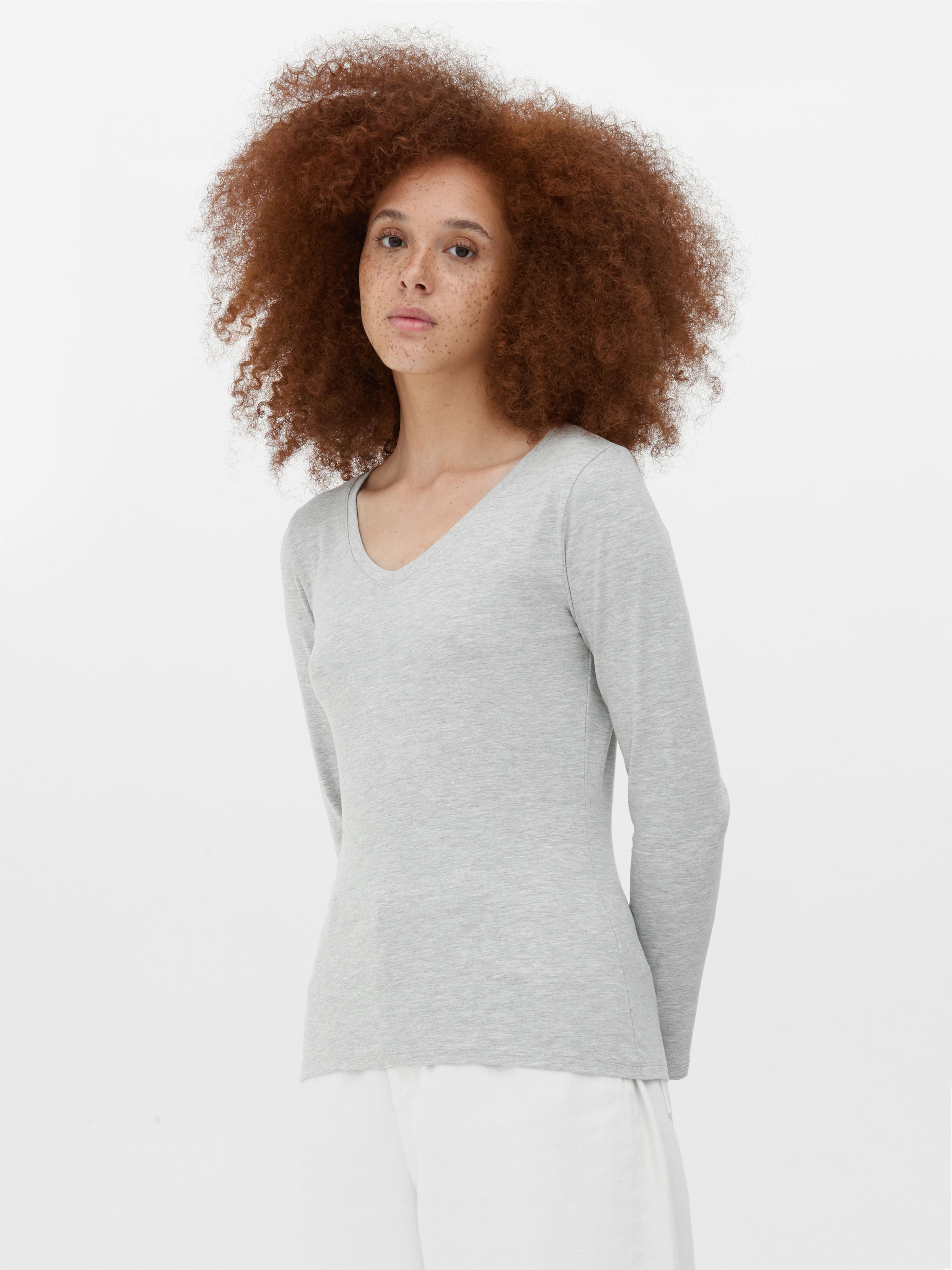 V-Neck Long Sleeve Top