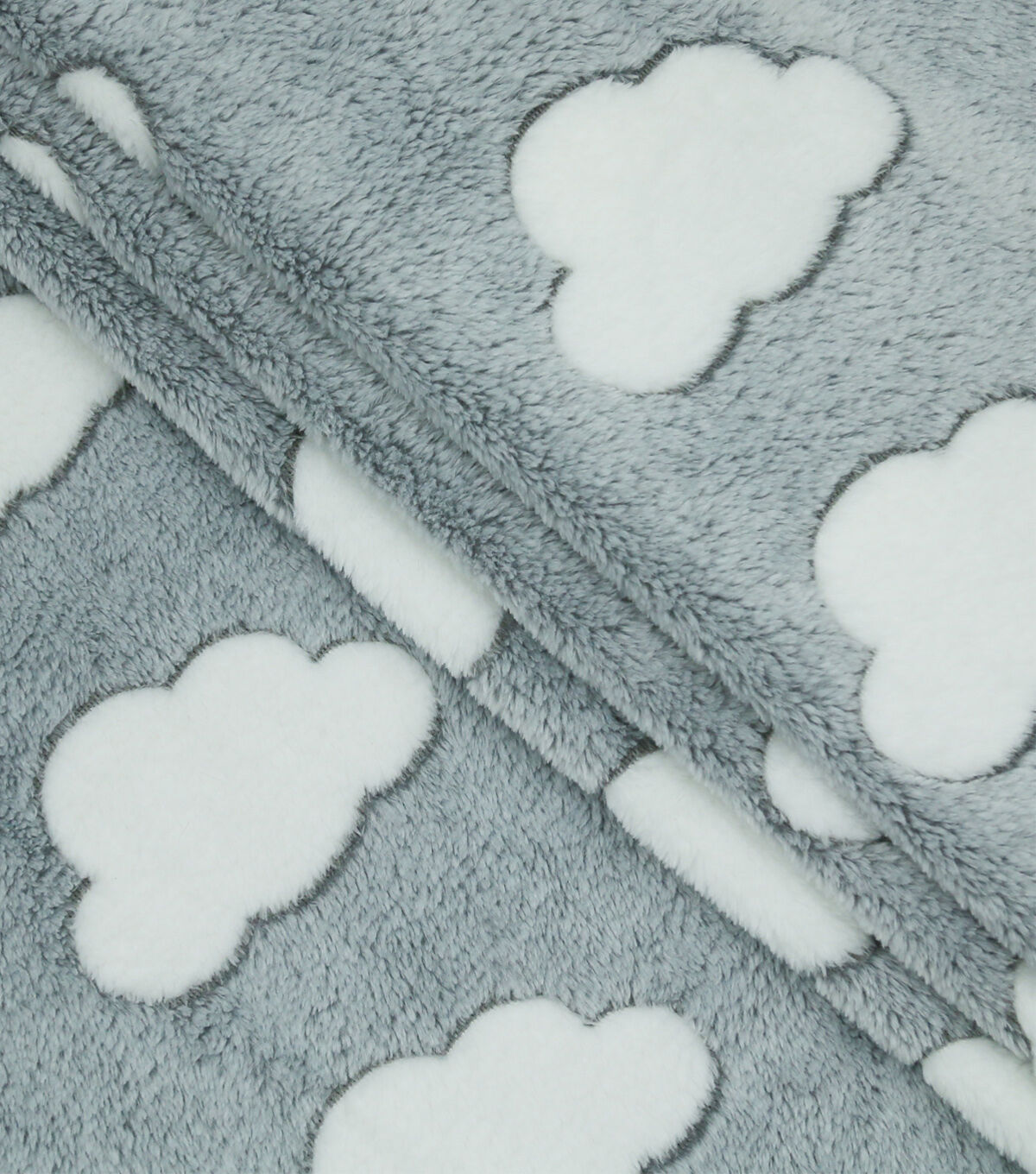 Sew Lush Cloud Gray Embossed Fleece Fabric
