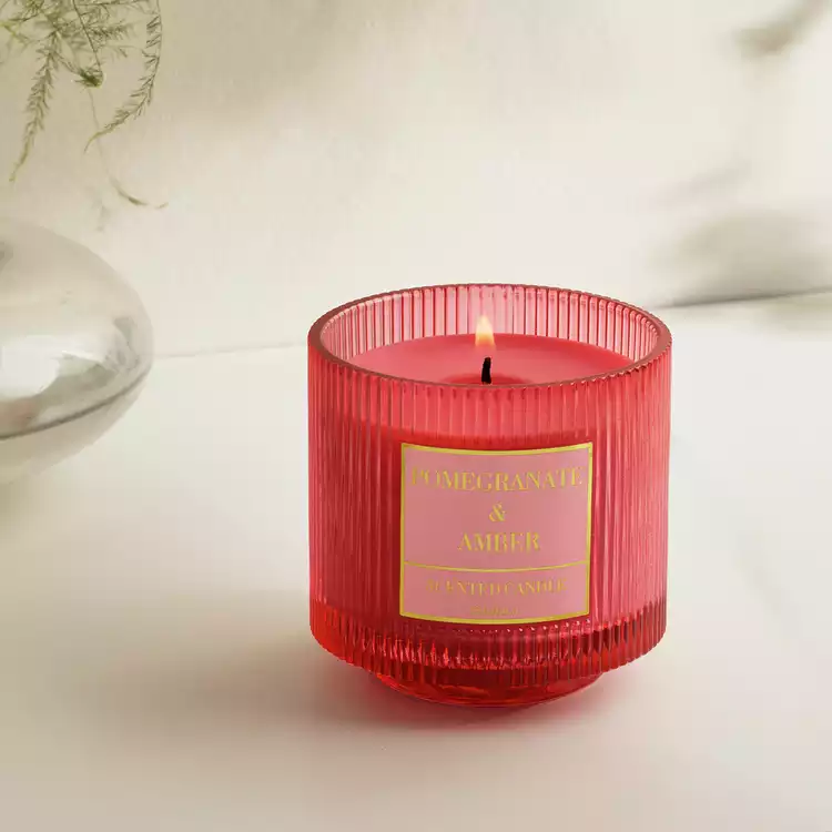 Habitat Boxed Candle - Pomegranate & Amber