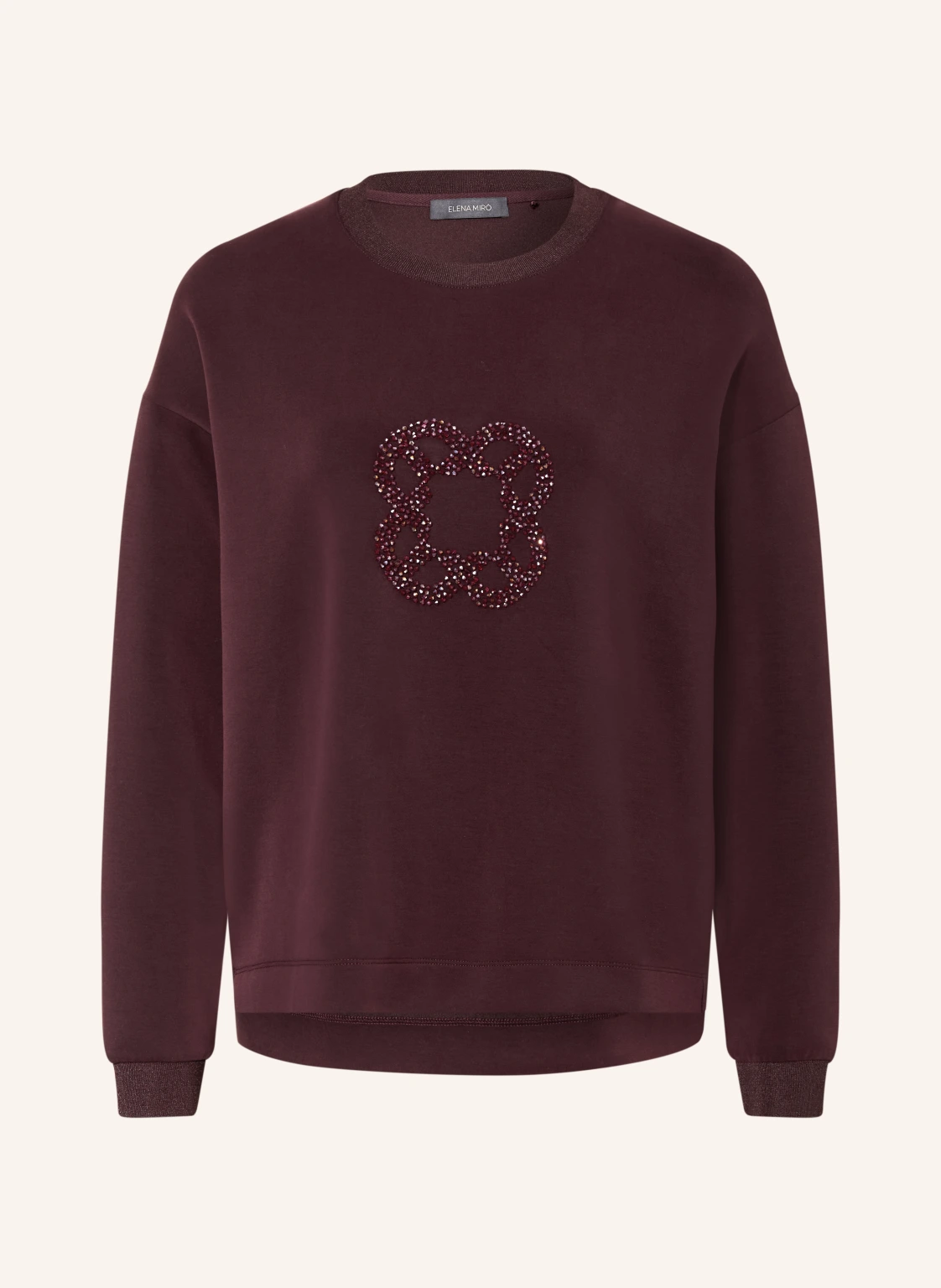 ELENA MIRO Sweatshirt mit Schmucksteinen