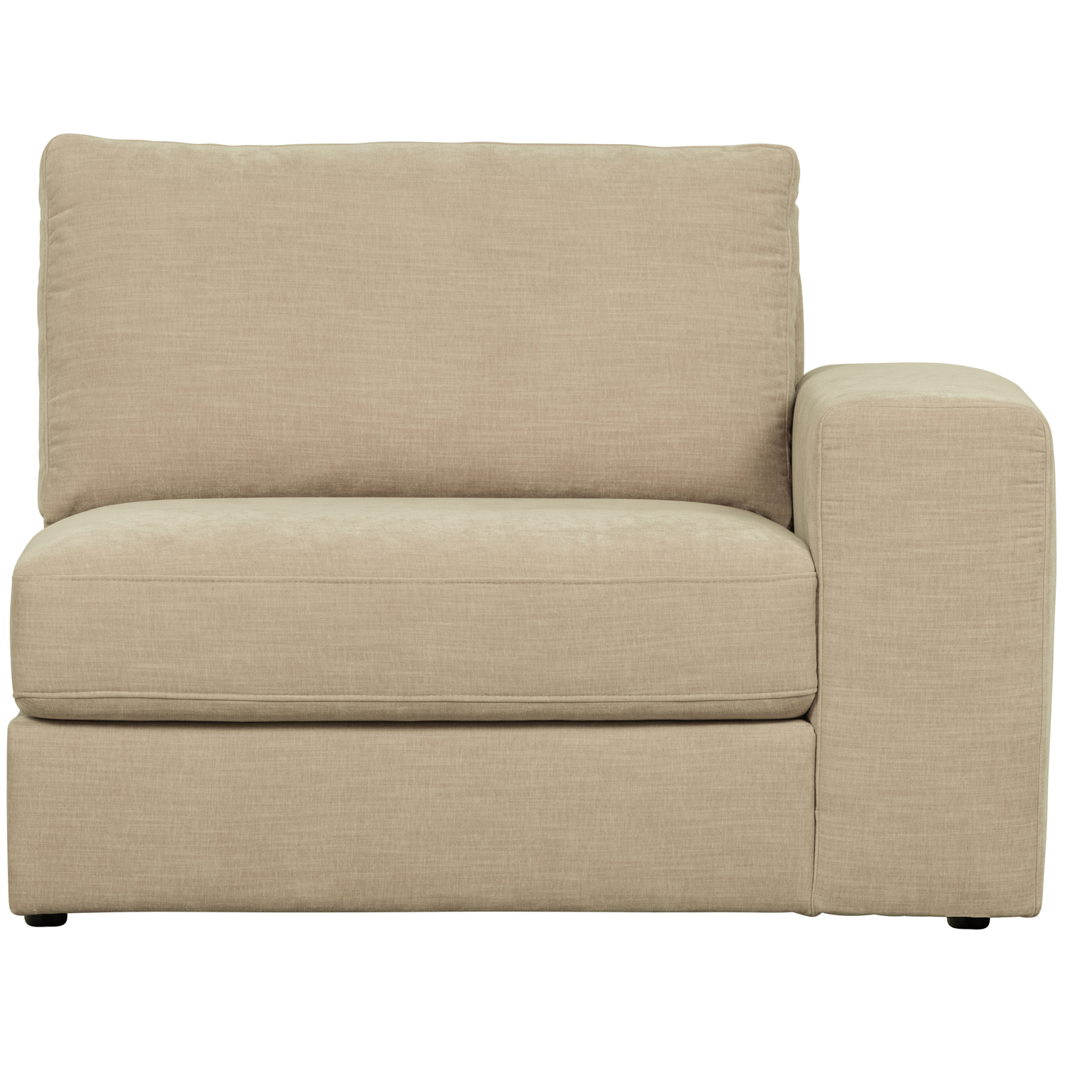 vtwonen 1-zits bank element met arm rechts Family - Polyester - Zand - 85x115x98