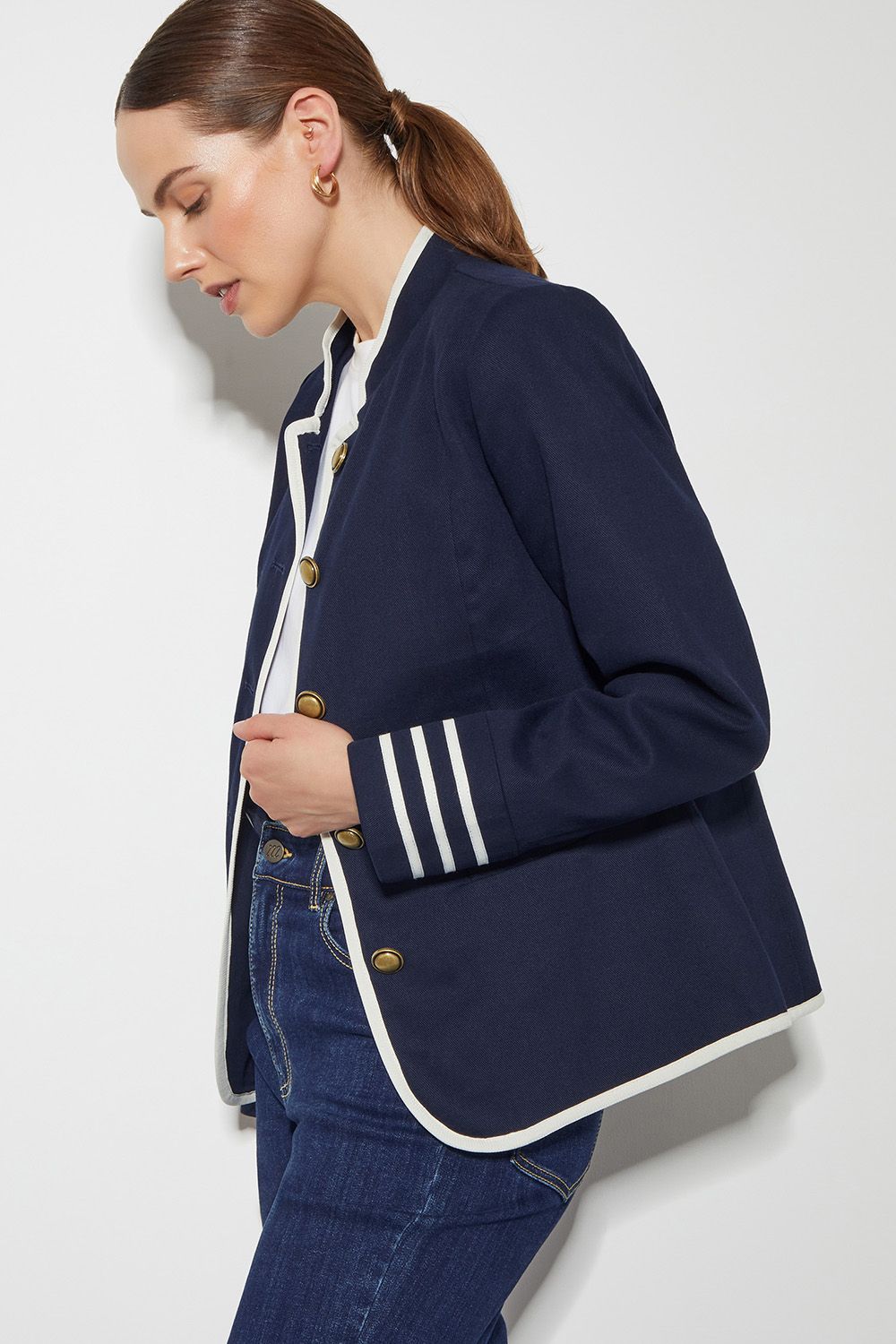 Monsoon Mali Military Blazer Blue