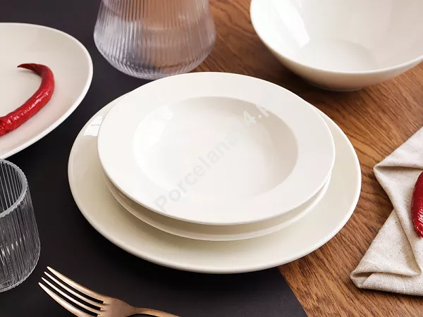 Serwis obiadowy 12 osób (40 el.) Rinart - Banquet ecru