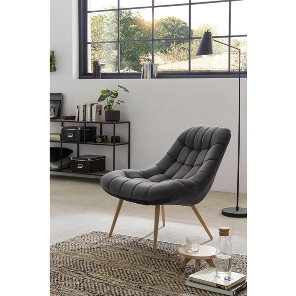 Sessel, Höhe: 85,6 cm, grau