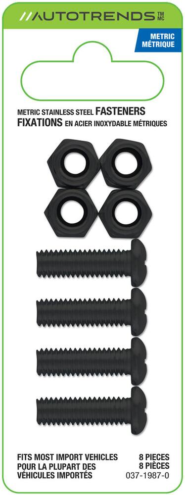 AutoTrends Metric Steel License Plate Fasteners