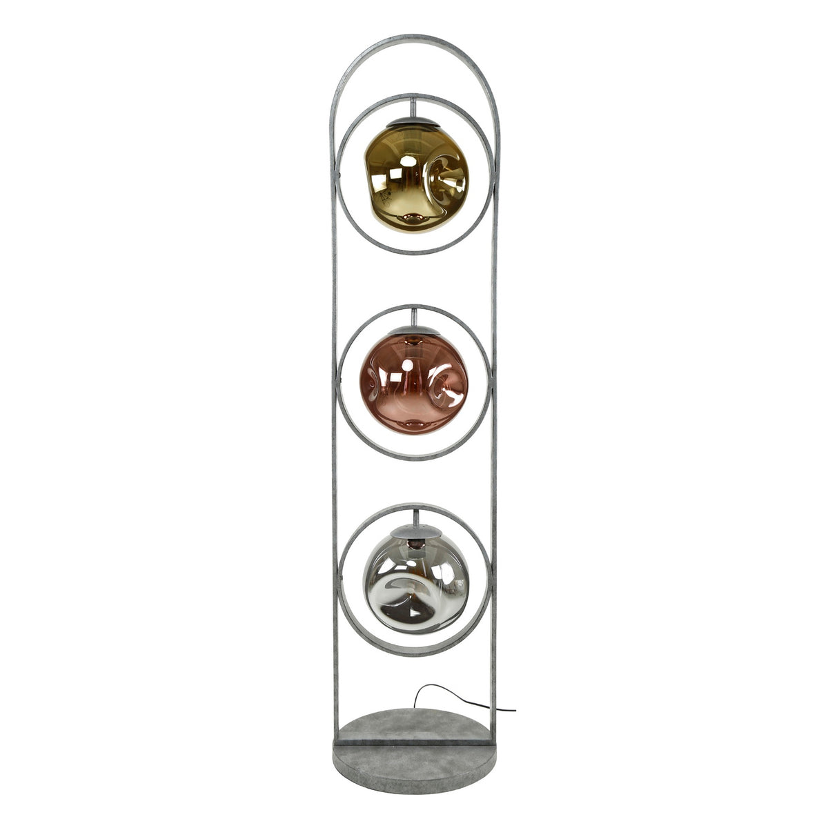 Giga Meubel Vloerlamp Stellar - Zilver Metaal - 37x160x37cm