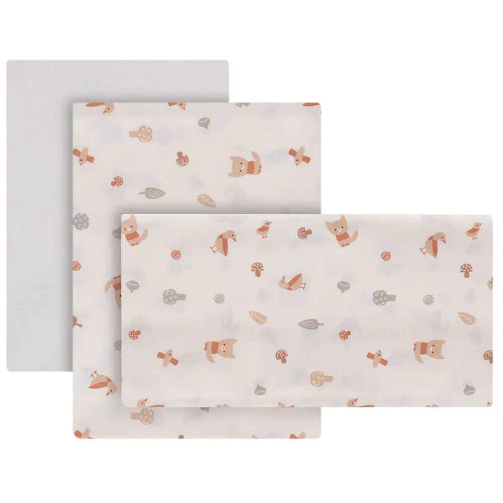 Cambrass Senda 70x140x1 cm Crib Fitted Sheet 3 units