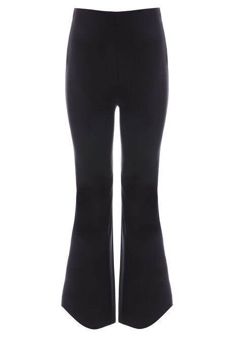 Older Girls Black Pintuck Bootcut Leggings