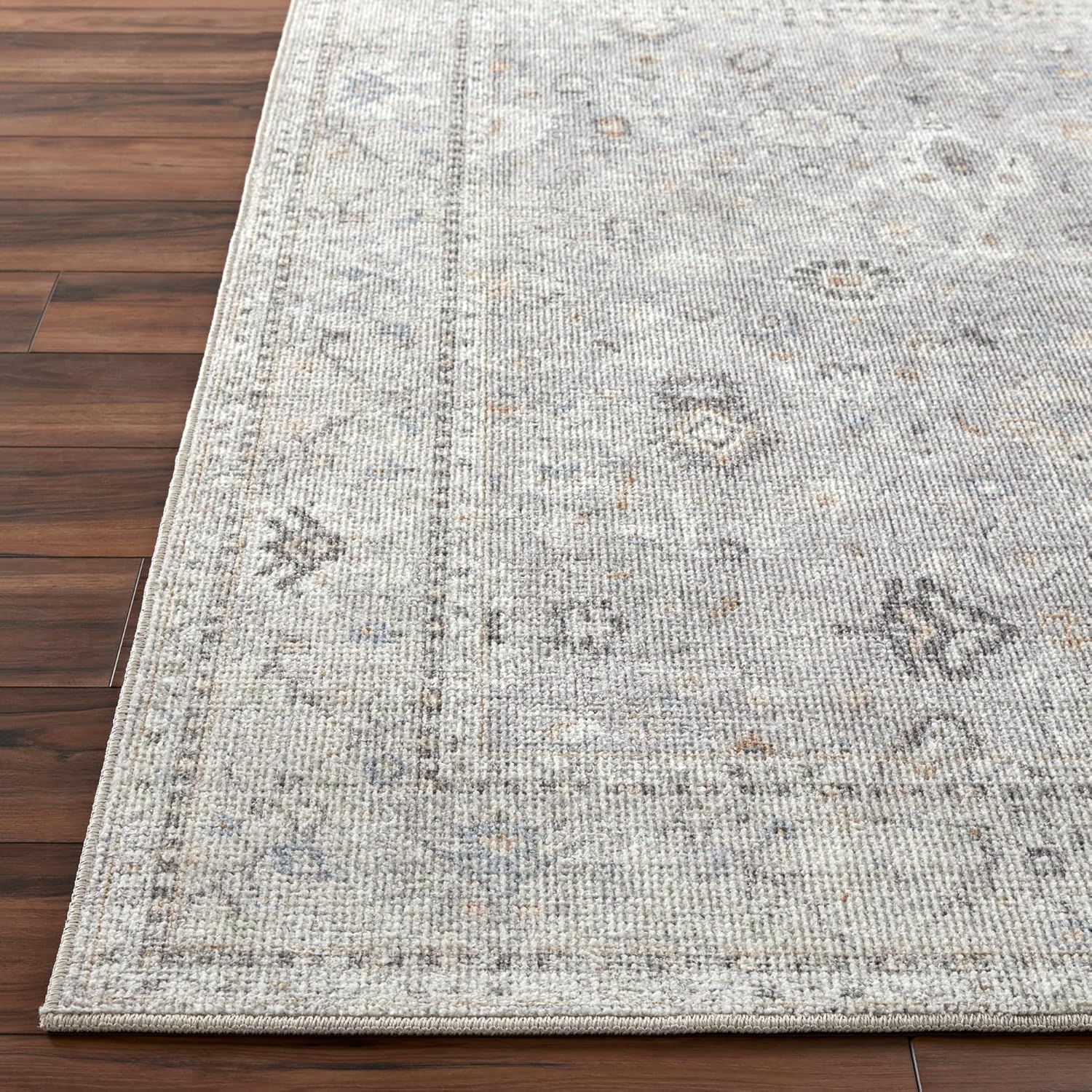 Livabliss x Becki Owens Davina Damask Area Rug , 7'10 x 10', Light Grey