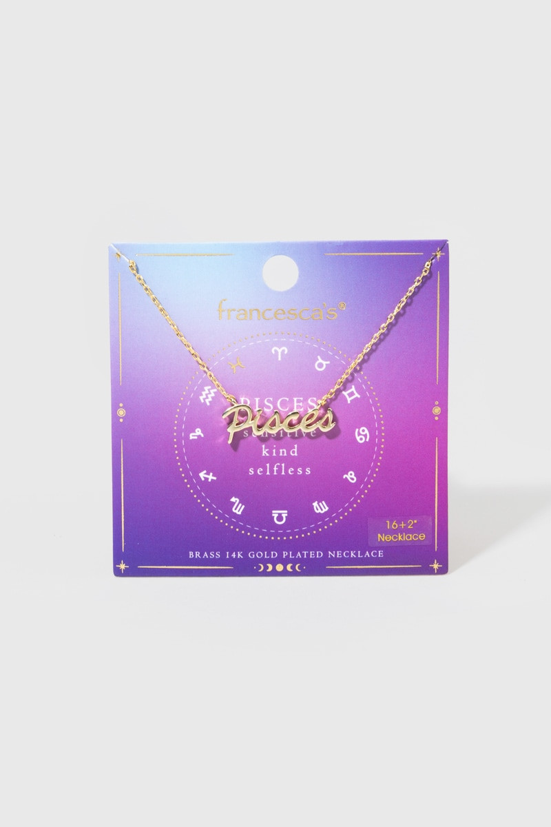 Zodiac Script Pendant