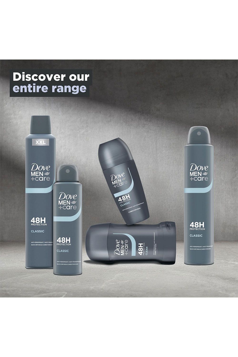 Dove Men Care Roll On Classic 'Antiperspirant' Deo 48H Protection, 3x50ml