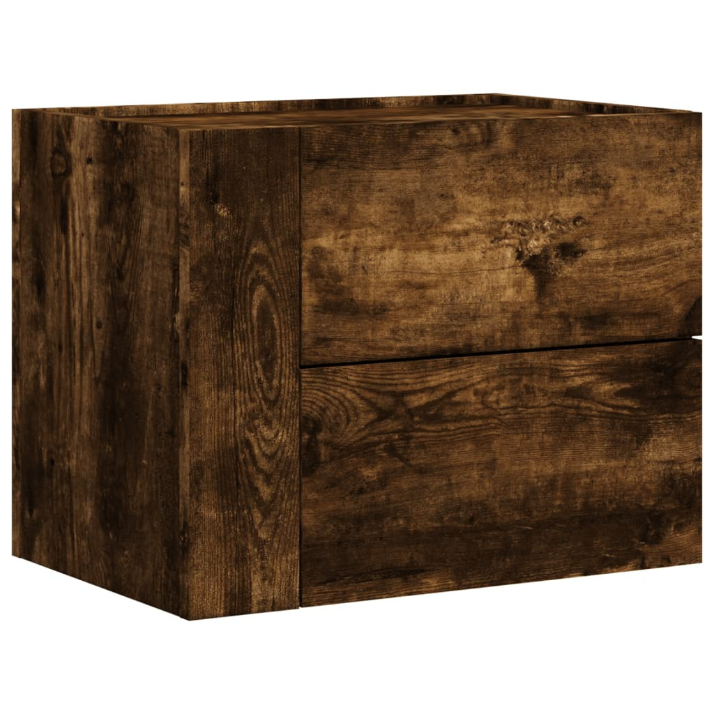 Szafka Nocna Stolik Brązowa z Szufladą Wisząca Do Sypialni 45x30x35 cm