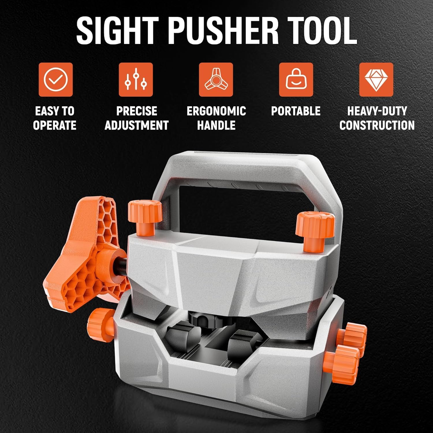 Pistol Sight Pusher Tool, Front and Rear Gun Sight Adjustment Removal Tool with Heavy-Duty Construction for Handgun