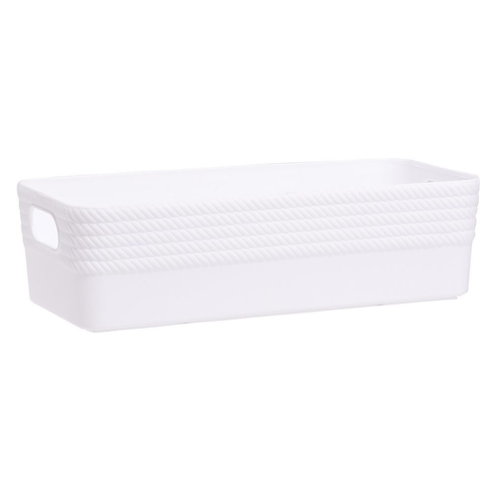 BoÎte plastique blanc 25x11xH7cm