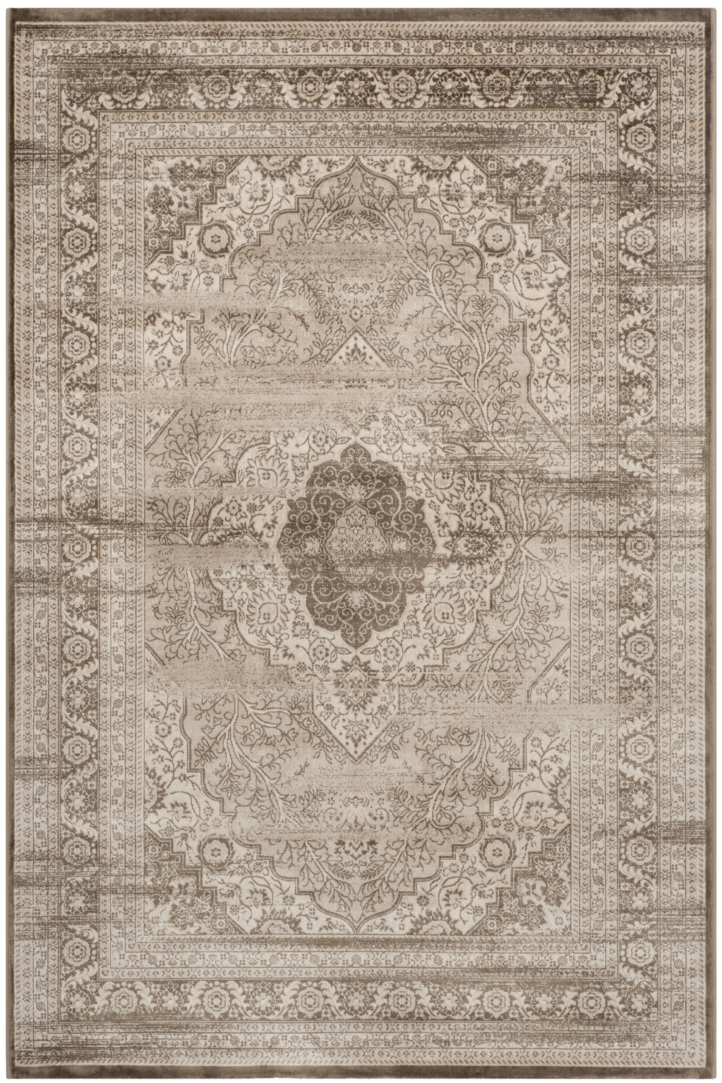 VINTAGE - Tapis de salon interieur en beige & marron clair, 244 x 335 cm