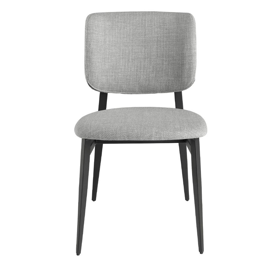 - Chaise en tissu gris clair