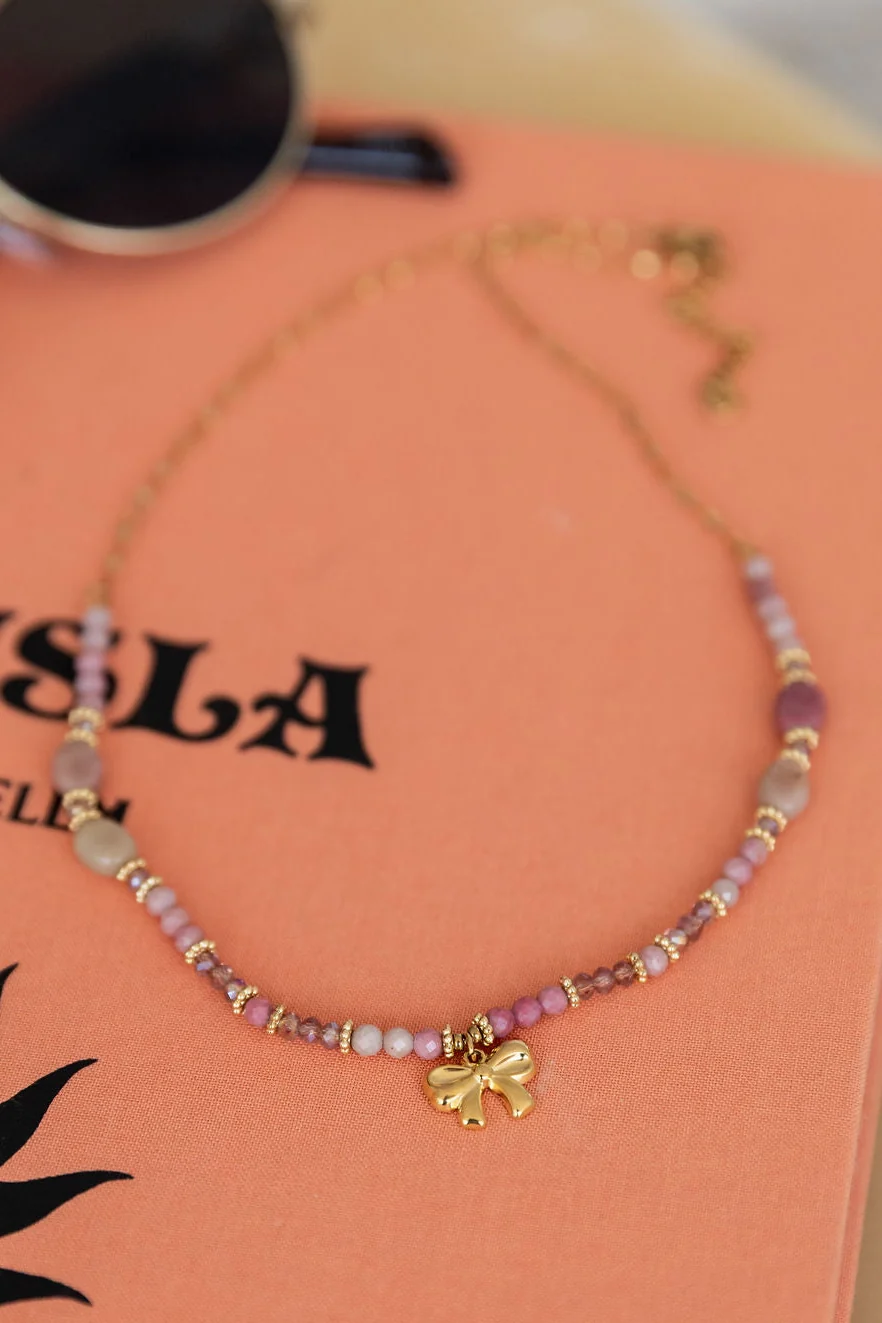 Beaded +  Pendant Chain Necklace - Multi