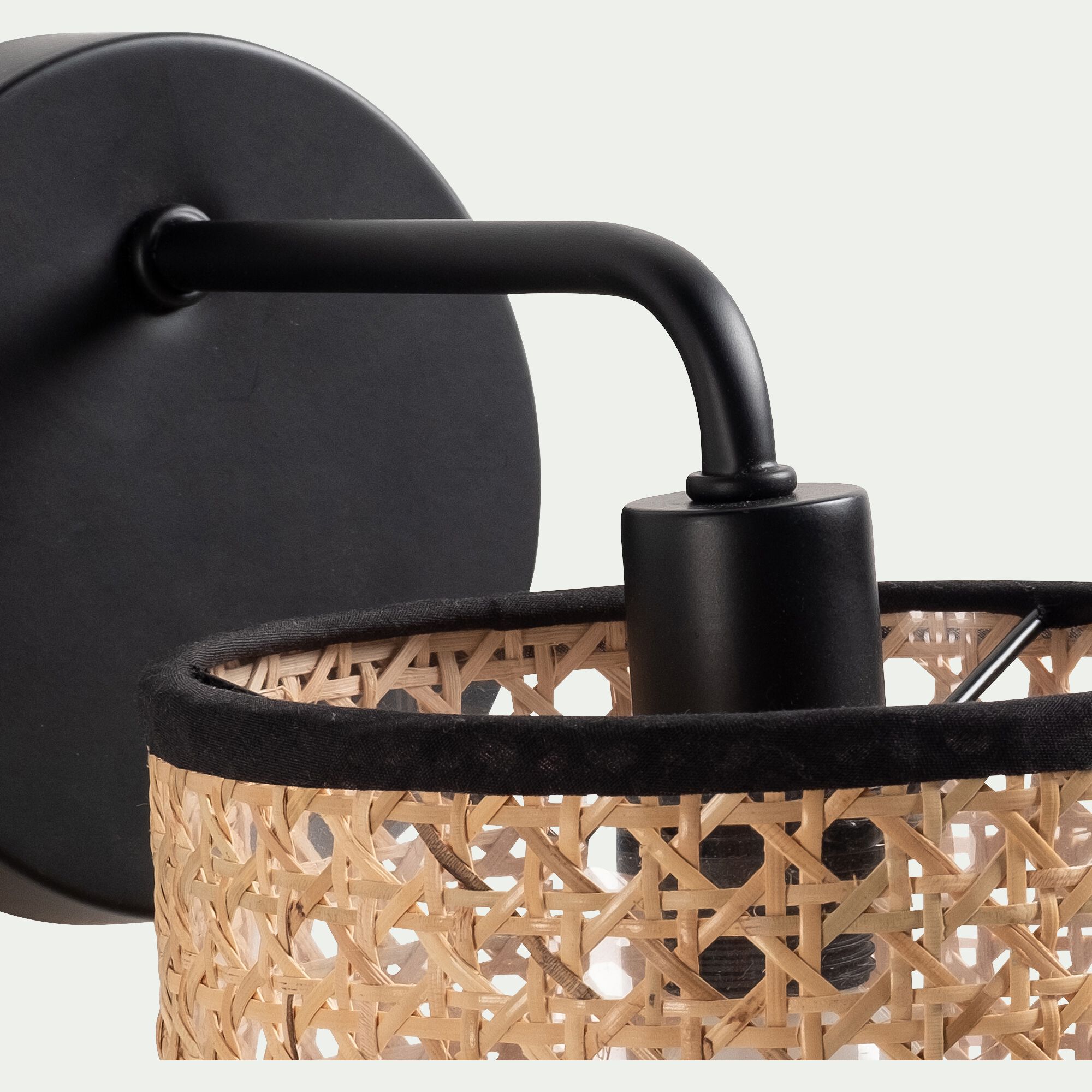 ODE - Applique électrifiée en rotin - naturel D15cm