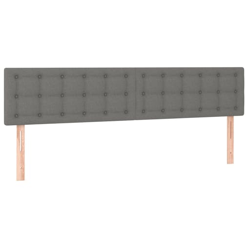 NNEVL Headboards 2 pcs Dark Grey 80x5x78/88 cm Fabric