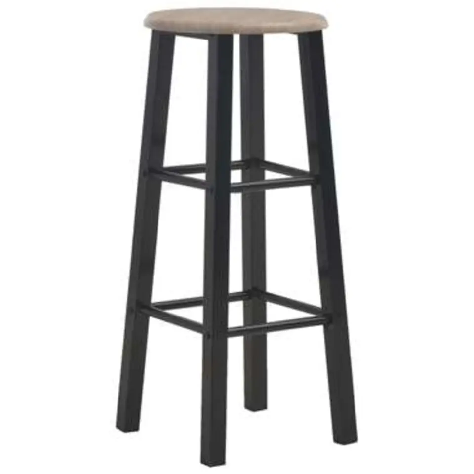 vidaXL - Barkruk - Zwart - MDF - 2 stuks