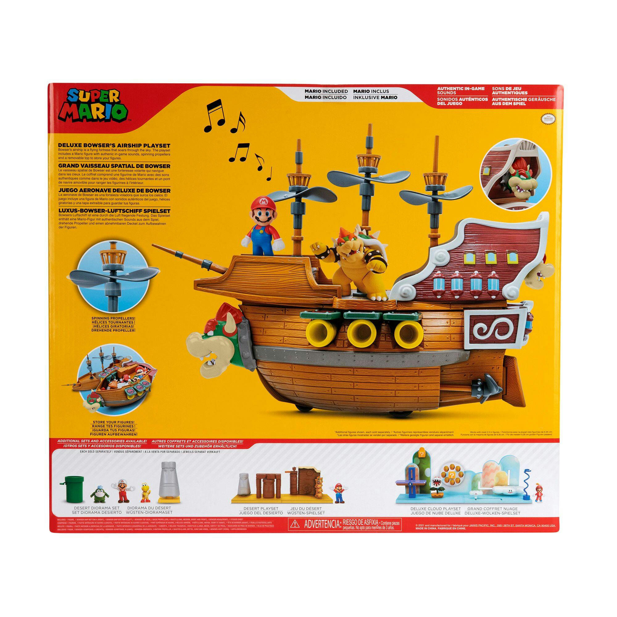 Nintendo Super Mario Action Figures and Browser's Ship Toy Playset, 2-pc, Age 8+