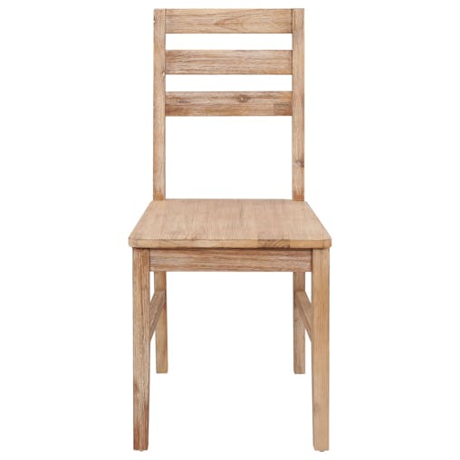 NNEVL Dining Chairs 6 pcs Solid Acacia Wood